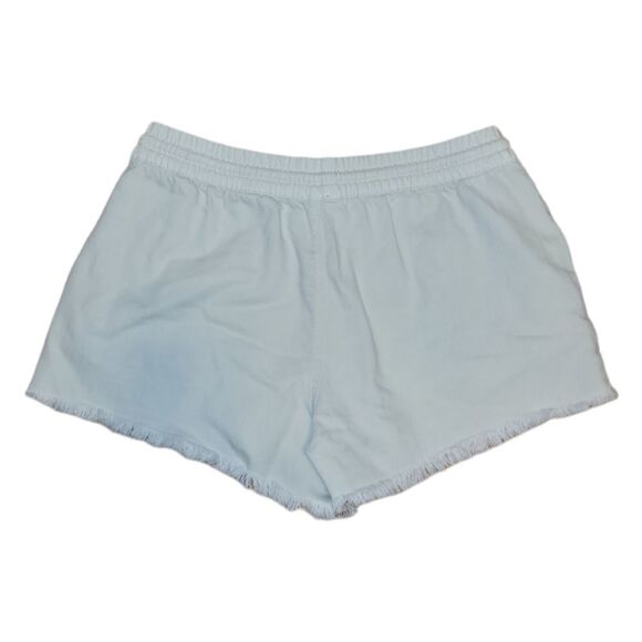 Aerie White Wash Denim Elastic Waist Cut Off Frayed Hem Shorts S - Picture 6 of 10